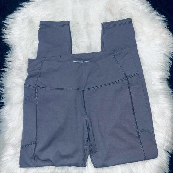 Victoria Secret VS Sport Knockout Tights Gray Leggings Soft Pants Pockets 7/8 L - Picture 8 of 13